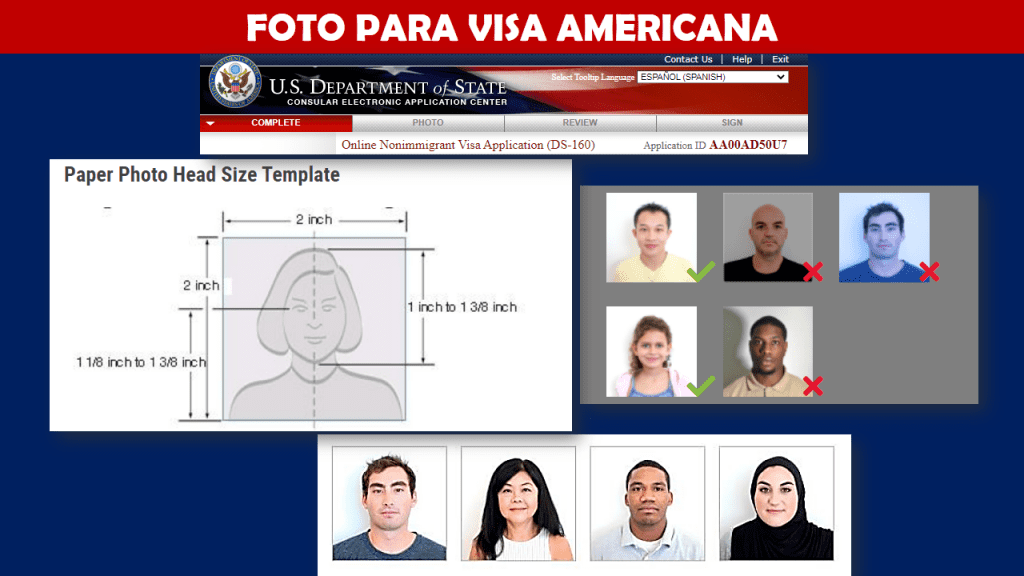 foto para visa americana